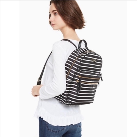Kate Spade Large French Stripe Backpack - Picture 7 of 7